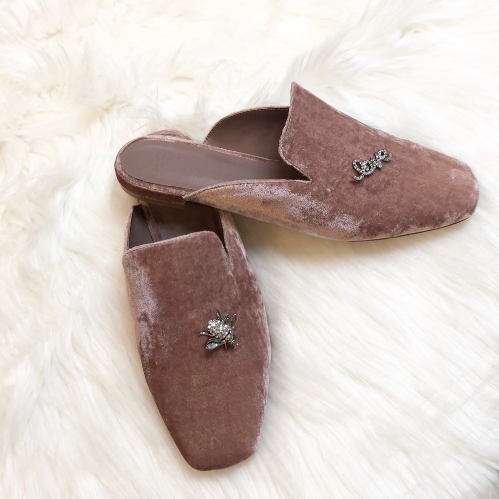 Joie Jadine Embellished Pink Velvet Mule